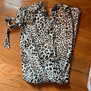 Fashionable leopard jogger pants